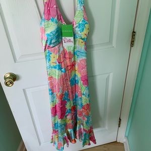 NWT Lilly Pulitzer Silk Halter Petra Dress